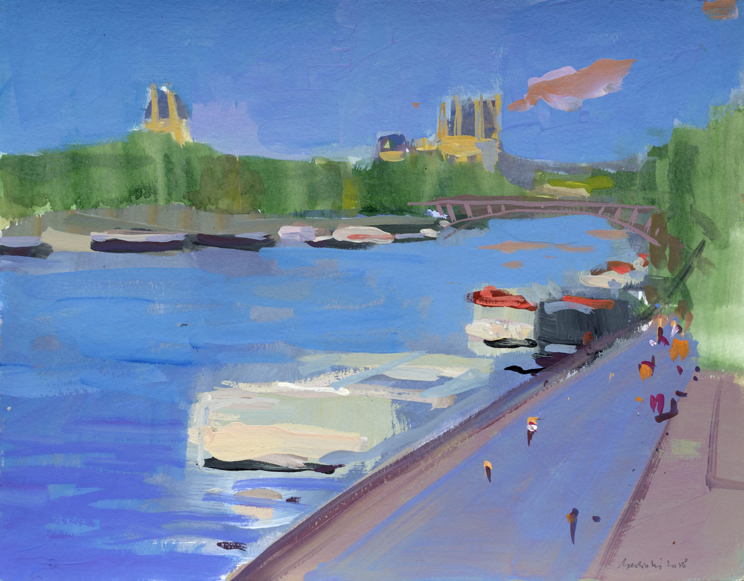 The plein Air Painting — The source of the french painter Bertrand